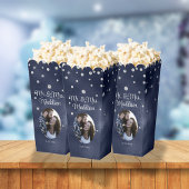 Elegant Navy Blue Folie & Diamond bruiloft Popcorn Bedankdoosjes