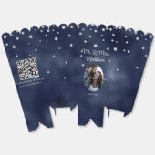 Elegant Navy Blue Folie & Diamond bruiloft Popcorn Bedankdoosjes (Ongevouwen)