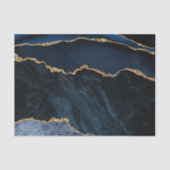 Elegant Navy Blue Glitter Marble Tissuepapier (Voorkant)