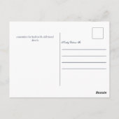 Elegant Navy Blue Gold Agate Bar Mitzvah Party Briefkaart (Achterkant)