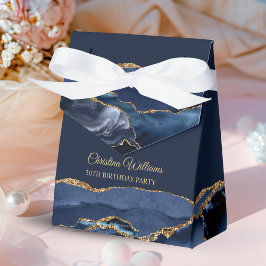 Elegant Navy Blue & Gold Birthday Party Thank you Bedankdoosjes