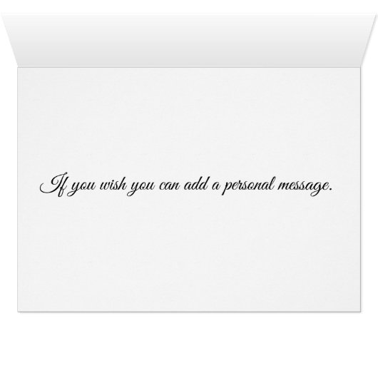 Elegant Navy Blue Gold Hartelijk dank voor uw trou (Binnen Horizontaal (Onder))