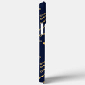 Elegant Navy Blue Gold-kerstboomster Case-Mate iPhone Case (Achterkant / Rechts)