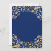 Elegant Navy Blue & Gold Menu - 5x7 Kaart (Achterkant)