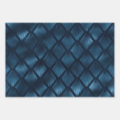Elegant Navy Blue Gold Metallic Art Deco Inpakpapier Vel (Voorkant)