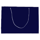 Elegant Navy Blue & Gold Monogram naam bruiloft Groot Cadeauzakje (Achterkant)