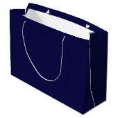 Elegant Navy Blue & Gold Monogram naam bruiloft Groot Cadeauzakje (Achterkant Gekanteld)