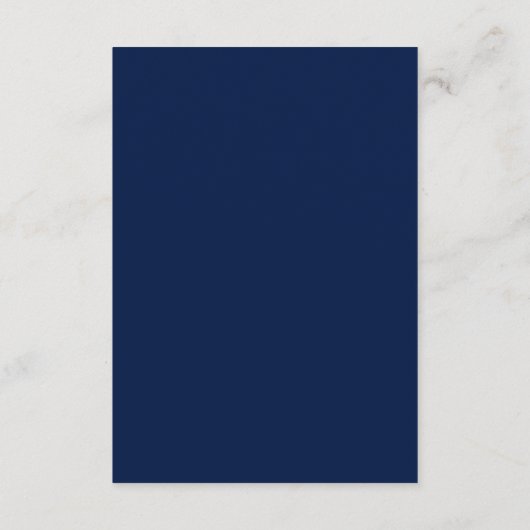 Elegant Navy Blue Gold Palm Tree Weddenschap Informatiekaartje (Achterkant)