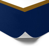 Elegant Navy Blue Gold Palm Tree WeduwWelkomstwoor Poster (Hoek)