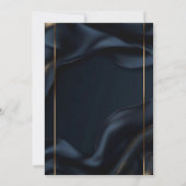 Elegant Navy Blue & Gold Wedding Invitation Kaart (Achterkant)