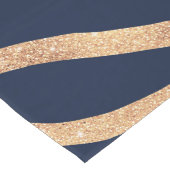 Elegant Navy Blue Gold Zebra Print Medium Tafelloper (Hoek)