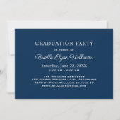 Elegant Navy Blue Gradution Party Photo Collage Kaart (Achterkant)