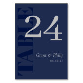 Elegant Navy Blue Gray Typografie Kaart (Voorkant)