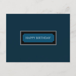 Elegant Navy Blue "Happy jarig, dad" Briefkaart