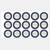  Elegant Navy Blue Homemade Marmelade Labels (Vel)