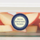  Elegant Navy Blue Homemade Marmelade Labels (Aangebracht)