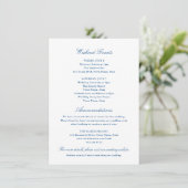 Elegant Navy Blue Hotel en Weekend Evenementen Informatiekaartje (Staand voorkant)