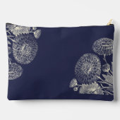 Elegant Navy Blue Ivory Floral Mum's Initialen Etui (Achterkant)