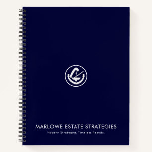 Elegant Navy Blue Juridisch Thema Notitieboek