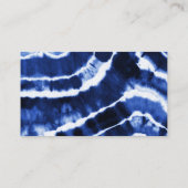 Elegant Navy Blue Marble Tie Dye Wedding Website Informatiekaartje (Achterkant)