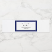Elegant Navy Blue met plattegrond 2 waterflesetike Waterfles Etiket (Enkel label)