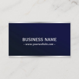Elegant Navy Blue Metallic Professional Visitekaartje