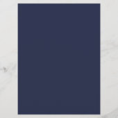 Elegant Navy Blue | Minimale bruiloft Programmakaart (Achterkant)