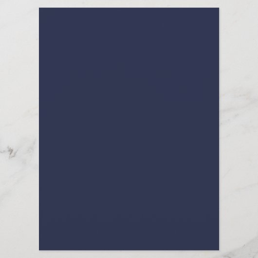 Elegant Navy Blue | Minimale bruiloft Programmakaart (Achterkant)