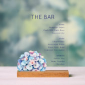 Elegant Navy Blue Minimalist Bar Menu Acryl Bord (Neutraal)