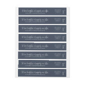 Elegant Navy Blue Minimalist Script Simple Wedding (Vel)