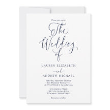 Elegant Navy Blue Minimalist Wedding