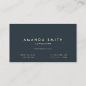 Elegant Navy Blue Modern Professional Visitekaartje (Voorkant)