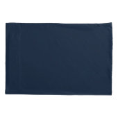 Elegant Navy Blue Monogram met wit Lijst Kussensloop (Achterkant-Links)