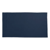 Elegant Navy Blue Monogram met wit Lijst Kussensloop (Achterkant-Links)