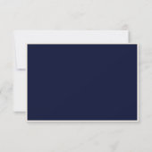 Elegant Navy Blue Old Money QR Code Wedding RSVP Kaartje (Achterkant)