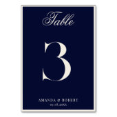 Elegant Navy Blue Old Money Wedding Kaart (Achterkant)