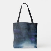 Elegant Navy Blue Ombre | Monogram Tote Bag (Achterkant)