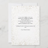 Elegant Navy Blue Pink Blush Gold Floral Wedding Bedankkaart (Achterkant)