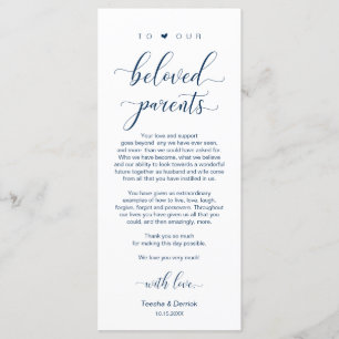 Elegant Navy Blue, plaats-instelling Dank je kaart