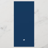 Elegant Navy Blue, plaats-instelling Dank je kaart (Achterkant)