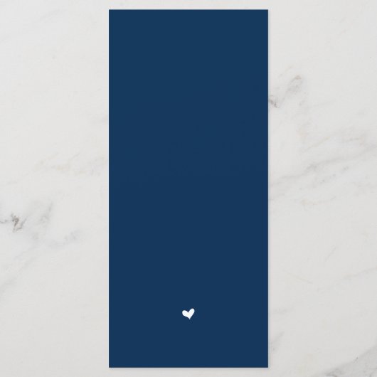 Elegant Navy Blue, plaats-instelling Dank je kaart (Achterkant)