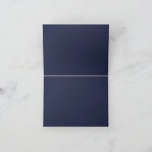 Elegant Navy Blue Place Card Notitiekaartje (Binnen)