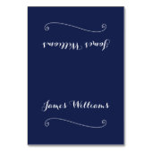 Elegant Navy Blue Place Kaarten (Voorkant)