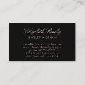 Elegant Navy Blue Roos Gold Agate Geode Visitekaartje (Achterkant)