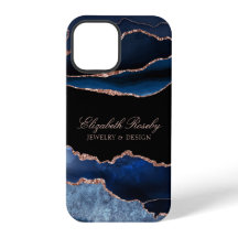 Elegant Navy Blue Roos Gold Black Business