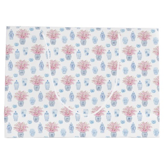 Elegant Navy Blue & Roze Bridesmaids Hartelijk dan Groot Cadeauzakje (Achterkant)