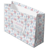 Elegant Navy Blue & Roze Bridesmaids Hartelijk dan Groot Cadeauzakje (Voorkant Gekanteld)