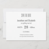 Elegant navy blue save the date floral glitter (Achterkant)