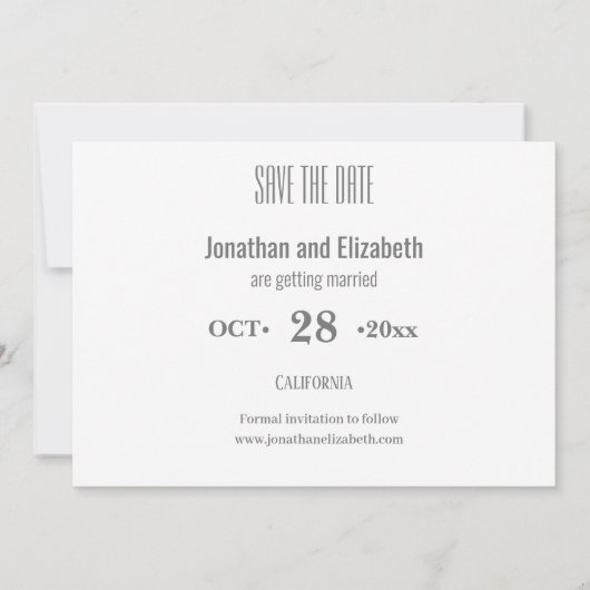 Elegant navy blue save the date floral glitter (Achterkant)