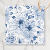 Elegant Navy Blue Save the Date Label (Achterkant)